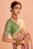 Pink tissue silk saree with blouse 407