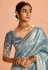 Sky blue tissue silk saree with blouse 409