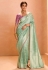 Sea green tissue silk saree with blouse 410