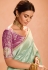 Sea green tissue silk saree with blouse 410