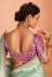 Sea green tissue silk saree with blouse 410