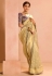 Beige tissue silk saree with blouse 406