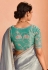Grey tissue silk saree with blouse 404