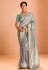 Grey tissue silk saree with blouse 404