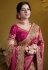 Pink organza saree with blouse 25007