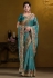 Teal tissue saree with blouse 25008