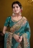 Teal tissue saree with blouse 25008