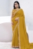 Mustard crepe silk saree with blouse 44001