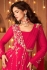 Pink handwork drape saree with blouse for wedding 12816
