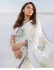 Bollywood Alia bhat inspired digital print satin saree in white
