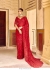 Bollywood model red georgette sequins party wear saree