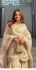 Bollywood Model Chinon silk embroidered shararaset in Ivory color
