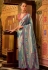Grey tissue silk saree with blouse 233