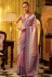 Pink tissue silk saree with blouse 234