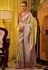 Beige tissue silk saree with blouse 232