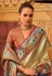 Beige tissue silk saree with blouse 232