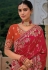 Magenta silk saree with blouse 7309