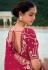 Magenta silk saree with blouse 7305