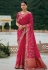 Magenta silk saree with blouse 7305