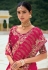 Magenta silk saree with blouse 7305