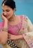 Cream silk saree with blouse 7302