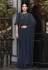 Navy blue net designer saree ACZ5110