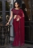 Red net saree with blouse ACZ5106