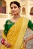Yellow silk saree with blouse 1501