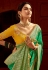 Green silk saree with blouse 1503