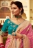 Pink silk saree with blouse 1505