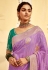 Lavender silk saree with blouse 1507