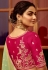 Pista green silk saree with blouse 1511