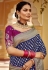 Navy blue silk saree with blouse 1508