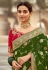 Mehndi silk saree with blouse 1504