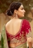 Mehndi silk saree with blouse 1504
