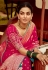 Magenta silk saree with blouse 1502