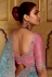 Sky blue tissue saree with blouse 5403