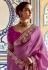 Pink tissue saree with blouse 5405