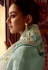 Sea green tissue saree with blouse 5406