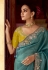 Sea green tissue saree with blouse 5410