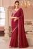Maroon georgette saree with blouse 8001