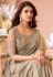 Beige chiffon shimmer saree with blouse 8008