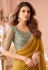 Mustard georgette saree with blouse 8002