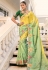 Pista green crepe jacquard half n half saree 7806