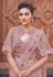 Pink satin silk designer saree 25319