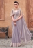 Lavender satin silk designer saree 25315