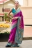 Purple banarasi silk saree 860001