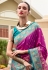Purple banarasi silk saree 860001