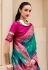 Sea green banarasi silk saree with blouse 860008
