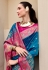Blue banarasi silk saree with blouse 860006